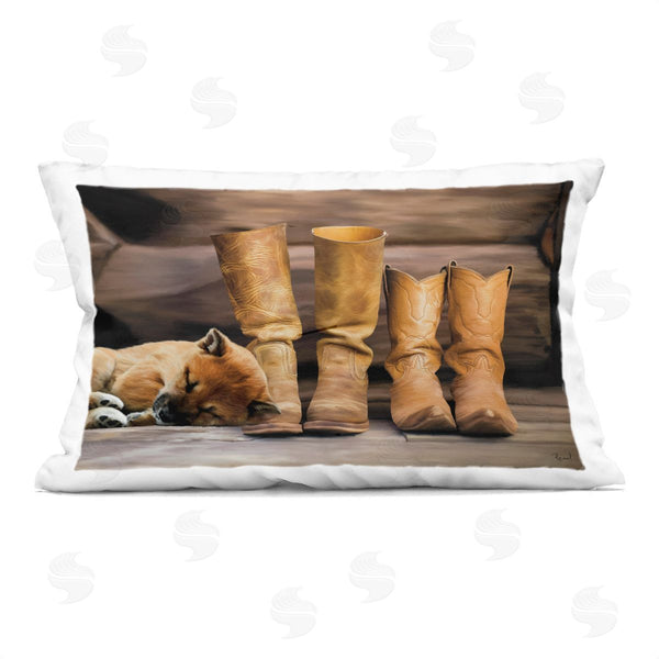 stupell industries Renel Peters | A Hard Days Work Boots Printed Throw Pillow