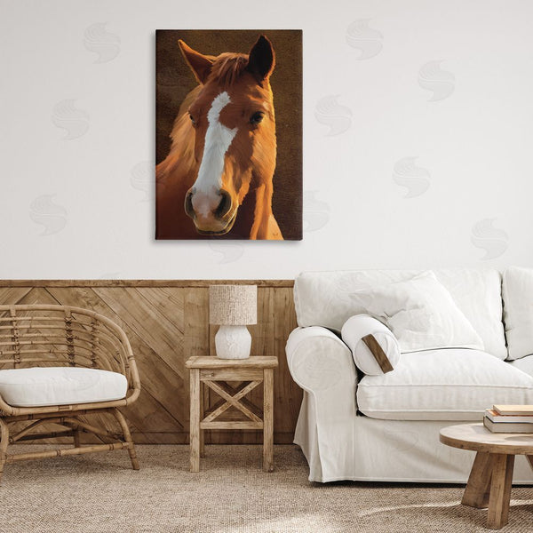 Stupell Industries Renel Peters | Bella Brown Horse Face Wall Art
