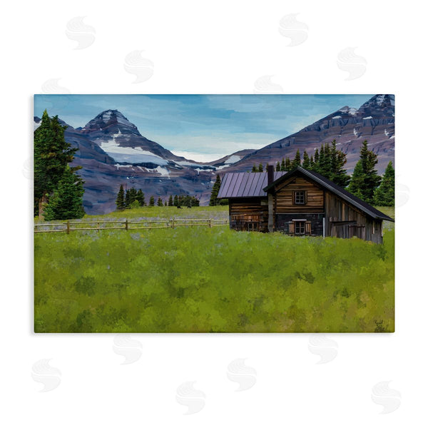 stupell industries Renel Peters | Cabin on Ranch Landscape