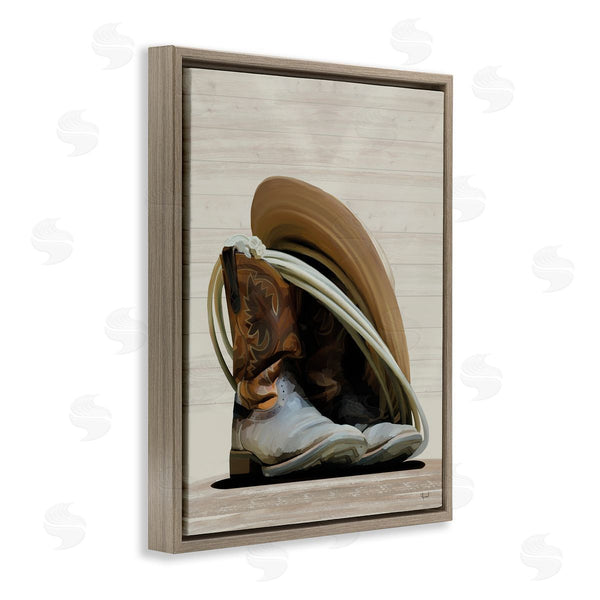 Stupell Industries Renel Peters | Cowboy Gear On Beige Wall Art