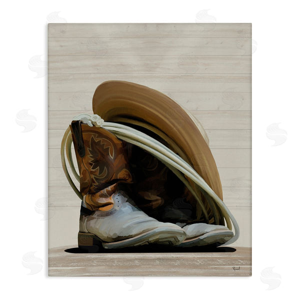 stupell industries Renel Peters | Cowboy Gear on Beige Wall Art