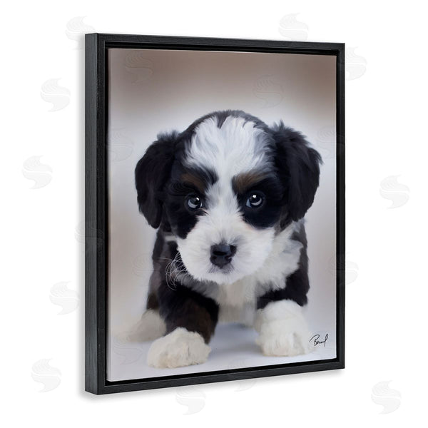 Stupell Industries Renel Peters | Fluffy Bernedoodle Puppy