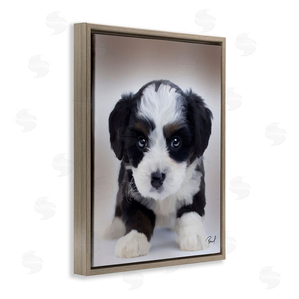 Stupell Industries Renel Peters | Fluffy Bernedoodle Puppy