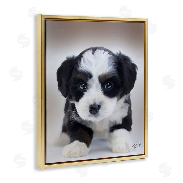 Stupell Industries Renel Peters | Fluffy Bernedoodle Puppy