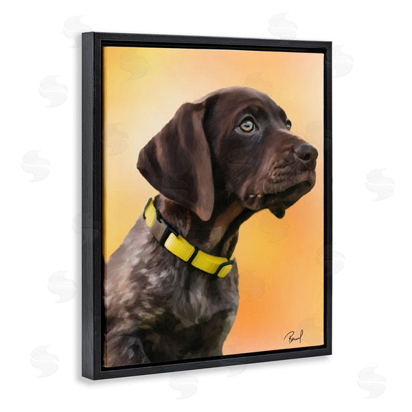 Stupell Industries Renel Peters | Lab Puppy On Orange Wall Art