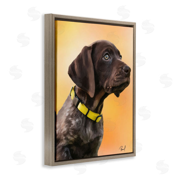 Stupell Industries Renel Peters | Lab Puppy On Orange Wall Art