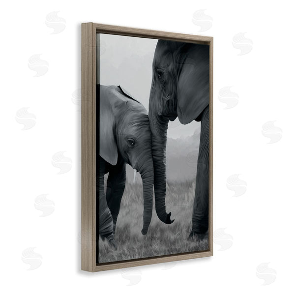 Stupell Industries Renel Peters | Mother And Baby Elephant
