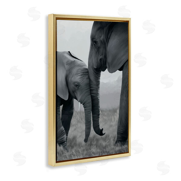 Stupell Industries Renel Peters | Mother And Baby Elephant
