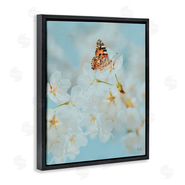 Stupell Industries Renel Peters | Pale Blossoms And Butterfly