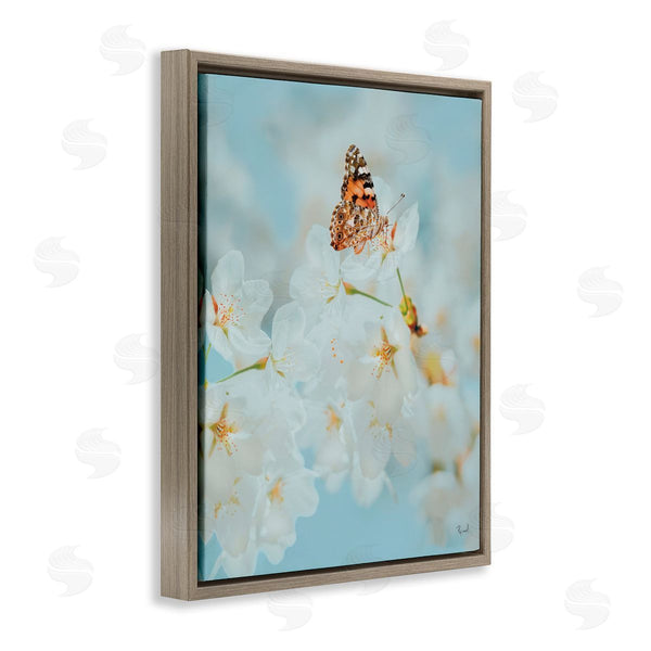 Stupell Industries Renel Peters | Pale Blossoms And Butterfly