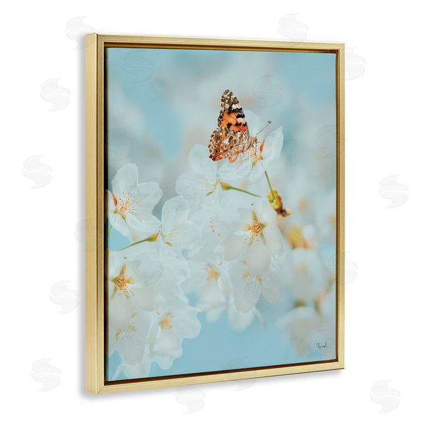 Stupell Industries Renel Peters | Pale Blossoms And Butterfly