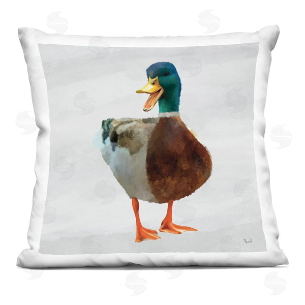 stupell industries Renel Peters | Squawking Duck Portrait Printed Throw Pillow