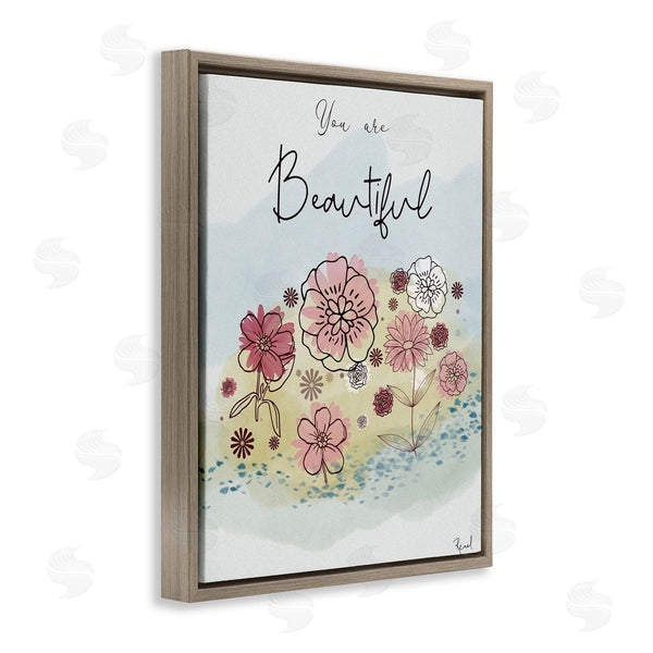 Stupell Industries Renel Peters | You Are Beautiful Modern Blooms