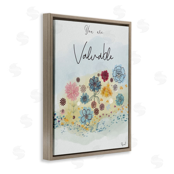 Stupell Industries Renel Peters | You Are Valuable Modern Blooms