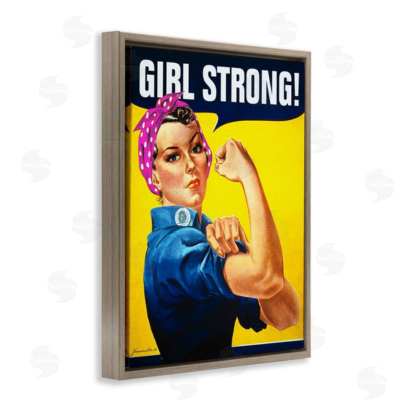 Stupell Industries RetroRocket | Girl Strong Vintage Poster