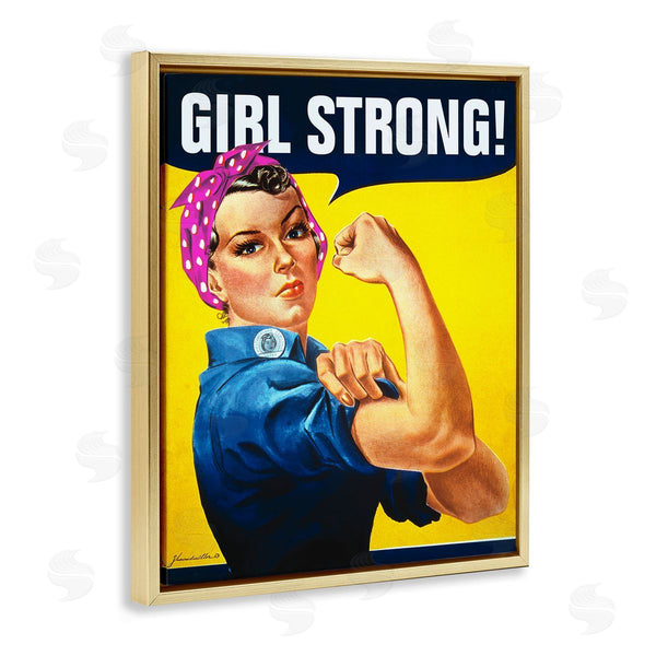Stupell Industries RetroRocket | Girl Strong Vintage Poster