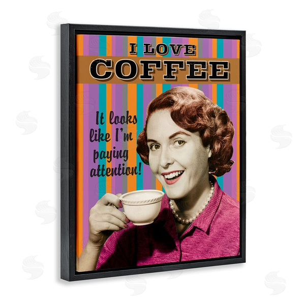 Stupell Industries RetroRocket | I Love Coffee Funny Vintage