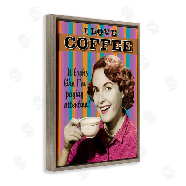 Stupell Industries RetroRocket | I Love Coffee Funny Vintage
