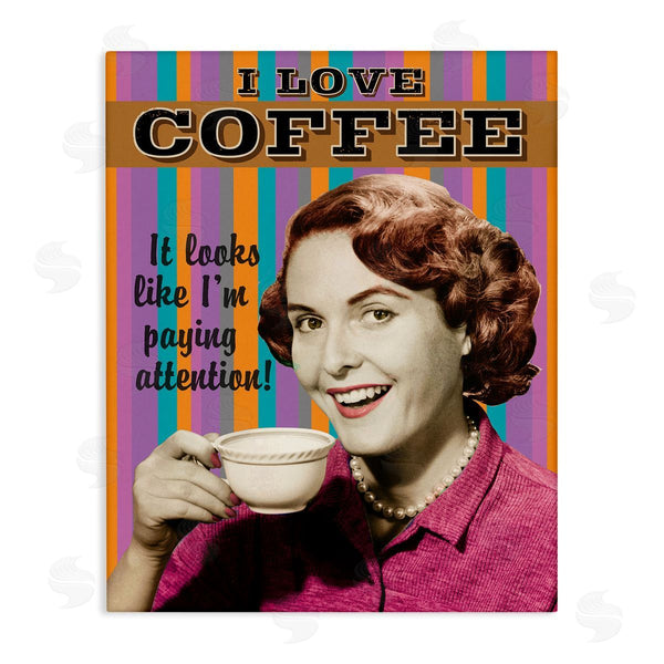 stupell industries RetroRocket | I Love Coffee Funny Vintage