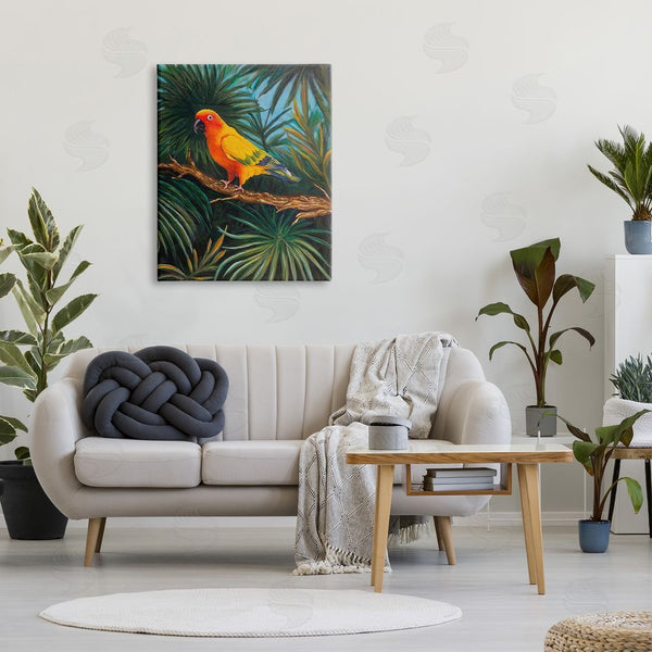 Stupell Industries Rhiannon Englert | Parrot In Tropical Trees Wall Art