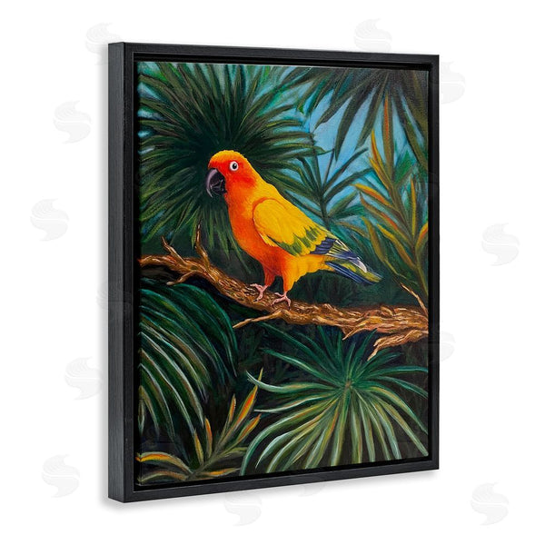 Stupell Industries Rhiannon Englert | Parrot In Tropical Trees Wall Art