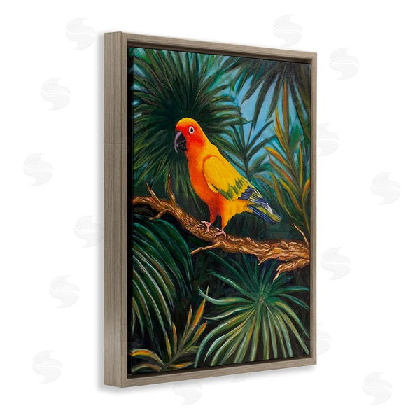 Stupell Industries Rhiannon Englert | Parrot In Tropical Trees Wall Art