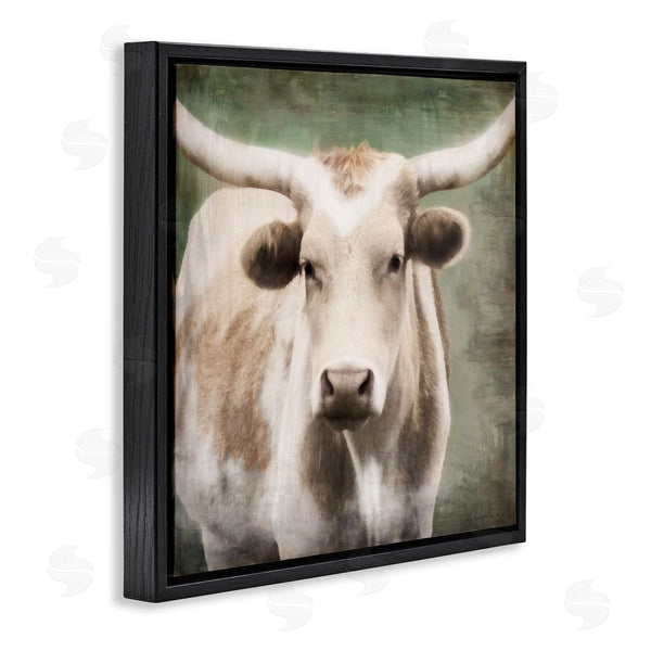 Stupell Industries Rhonda Addison | Rustic Longhorn Cattle Wall Art