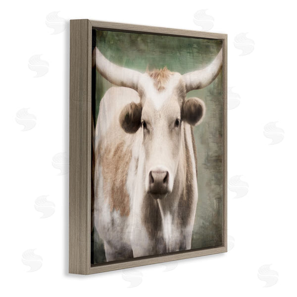 Stupell Industries Rhonda Addison | Rustic Longhorn Cattle Wall Art