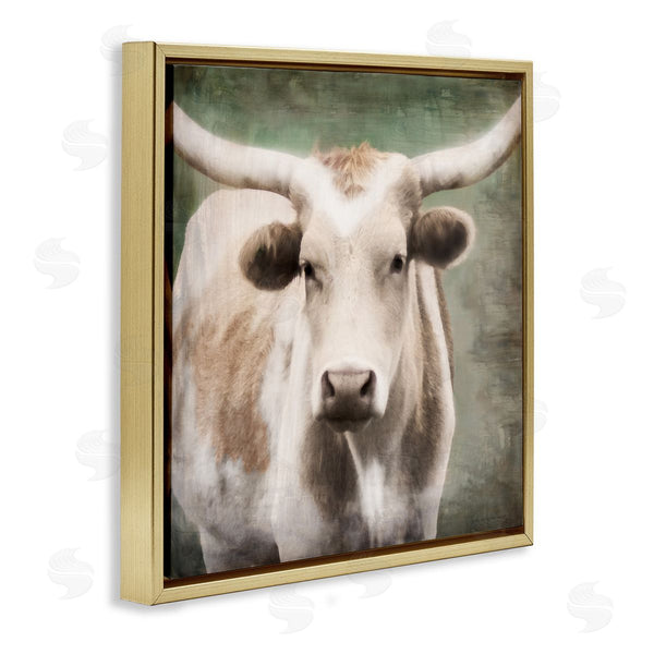 Stupell Industries Rhonda Addison | Rustic Longhorn Cattle Wall Art