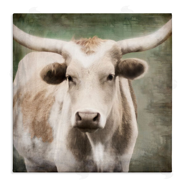 stupell industries Rhonda Addison | Rustic Longhorn Cattle Wall Art