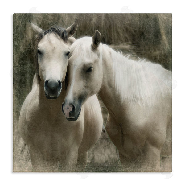 stupell industries Rhonda Addison | Snuggling Horses on Farm