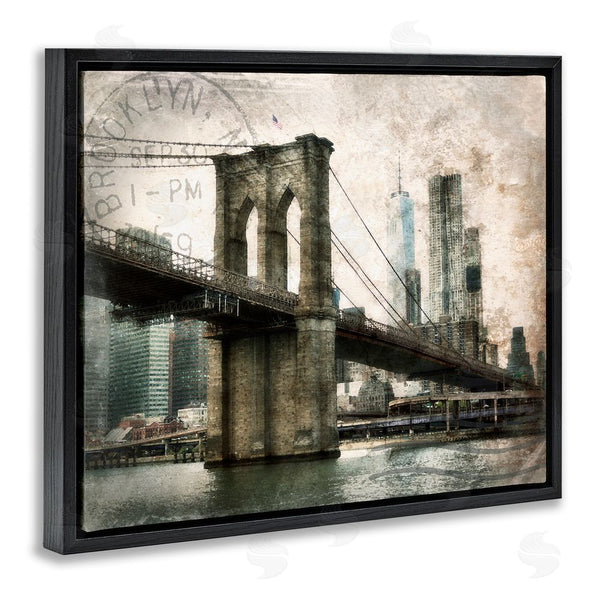 Stupell Industries Rhonda Addison | Vintage Brooklyn Bridge Wall Art