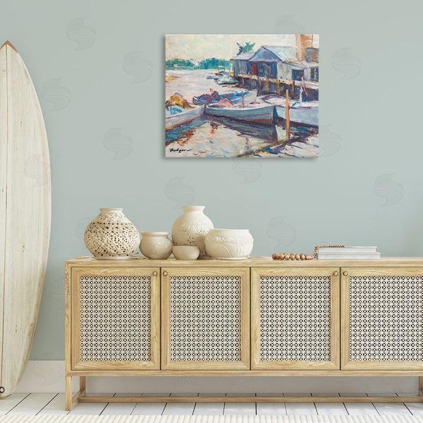 Stupell Industries Richard A. Rodgers | Scenic Boat Marina Wall Art