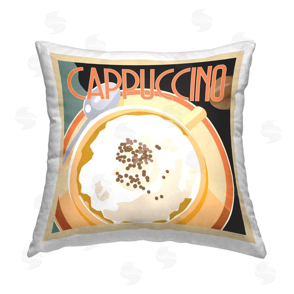 stupell industries Richard Weiss | Retro Cappuccino Mug Printed Throw Pillow