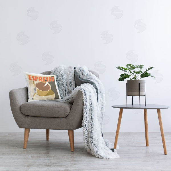 Stupell Industries Richard Weiss | Retro Espresso Mug Printed Throw Pillow
