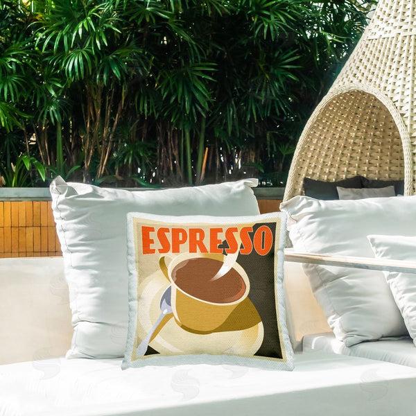 Stupell Industries Richard Weiss | Retro Espresso Mug Printed Throw Pillow