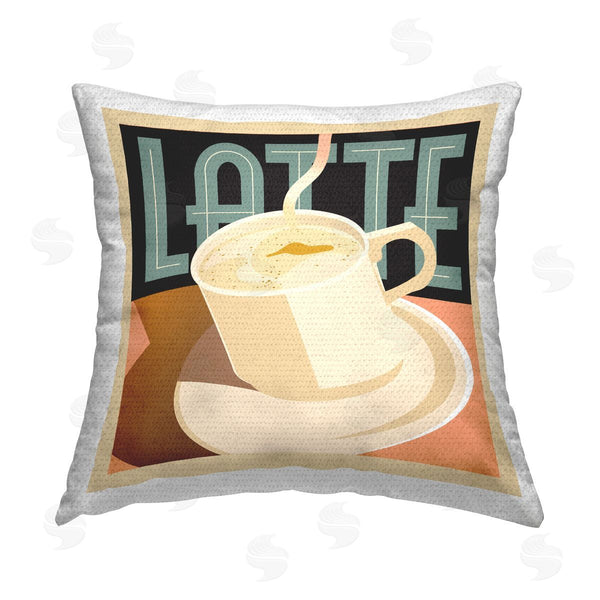 Stupell Industries Richard Weiss | Vintage Latte Mug Printed Throw Pillow