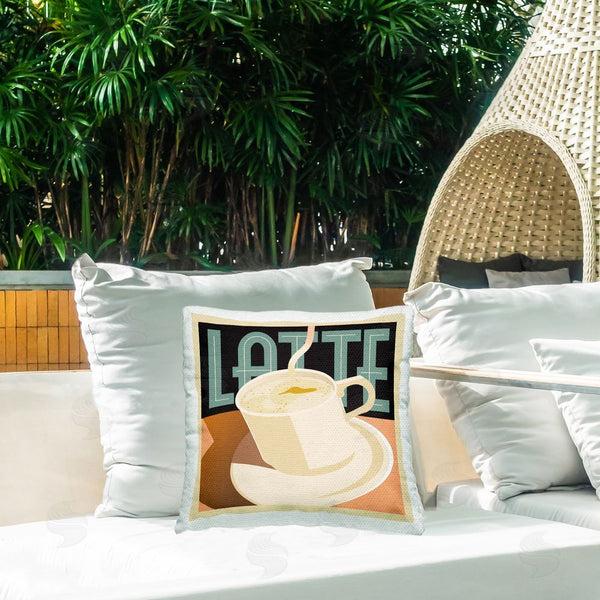 Stupell Industries Richard Weiss | Vintage Latte Mug Printed Throw Pillow