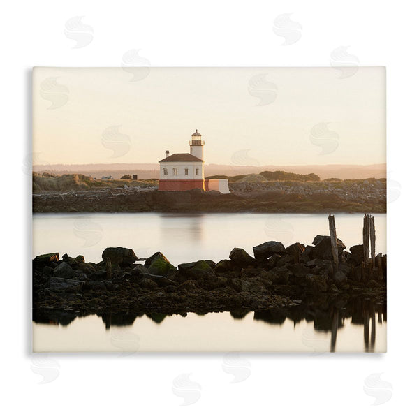 stupell industries Richard Wong | Lighthouse with Soft Sunlight Wall Art