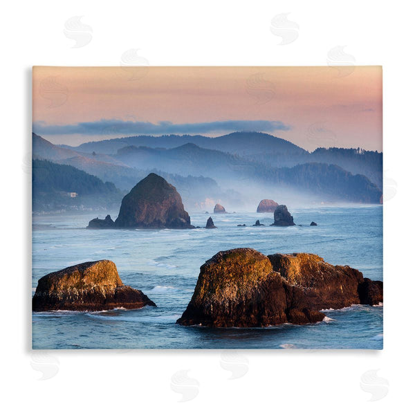stupell industries Richard Wong | Ocean Cliffs with Mountains Wall Art