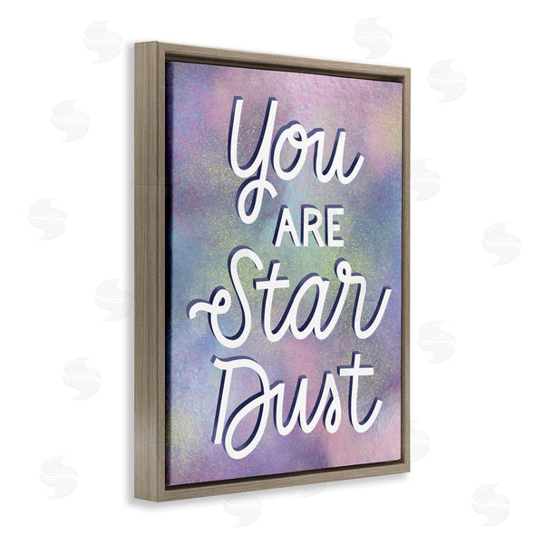 Stupell Industries Richelle Lynn Garn | You Are Star Dust Phrase Mystical Purple Pink Design