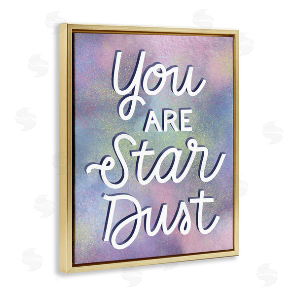 Stupell Industries Richelle Lynn Garn | You Are Star Dust Phrase Mystical Purple Pink Design