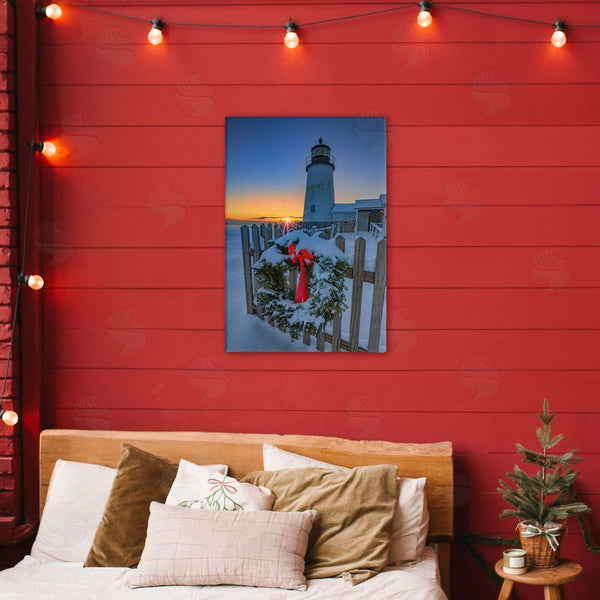 Stupell Industries Rick Berk | Christmas Beach Lifehouse Wall Art