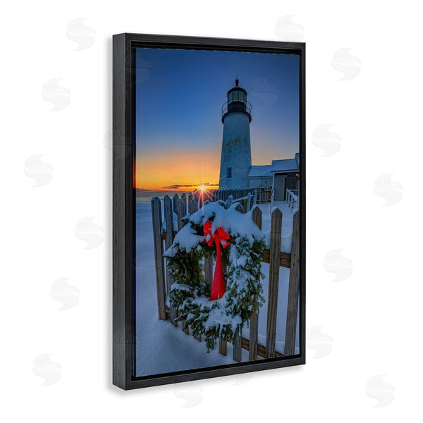 Stupell Industries Rick Berk | Christmas Beach Lifehouse Wall Art
