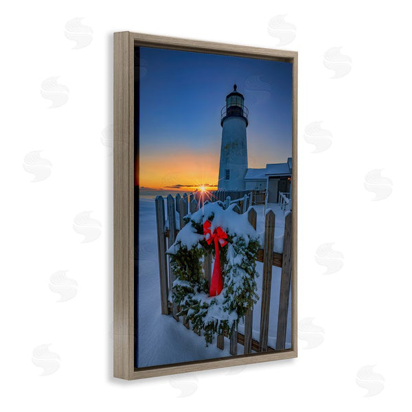 Stupell Industries Rick Berk | Christmas Beach Lifehouse Wall Art