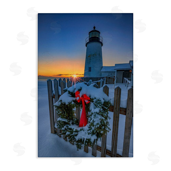 stupell industries Rick Berk | Christmas Beach Lifehouse Wall Art