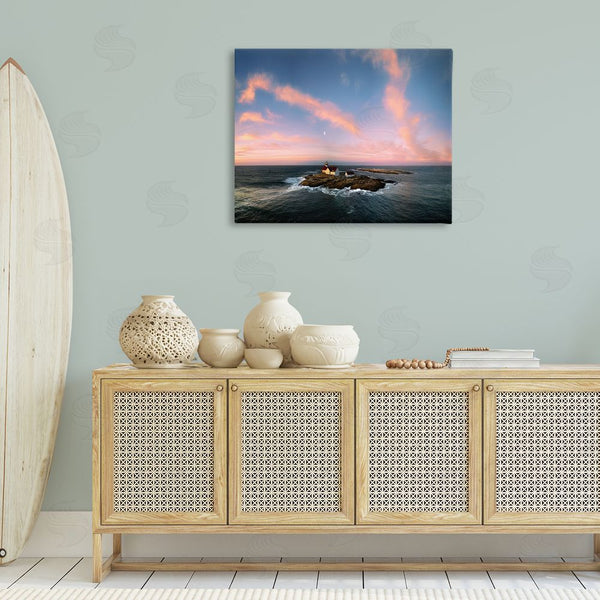 Stupell Industries Rick Berk | Coastal Island Moon Overhead Wall Art