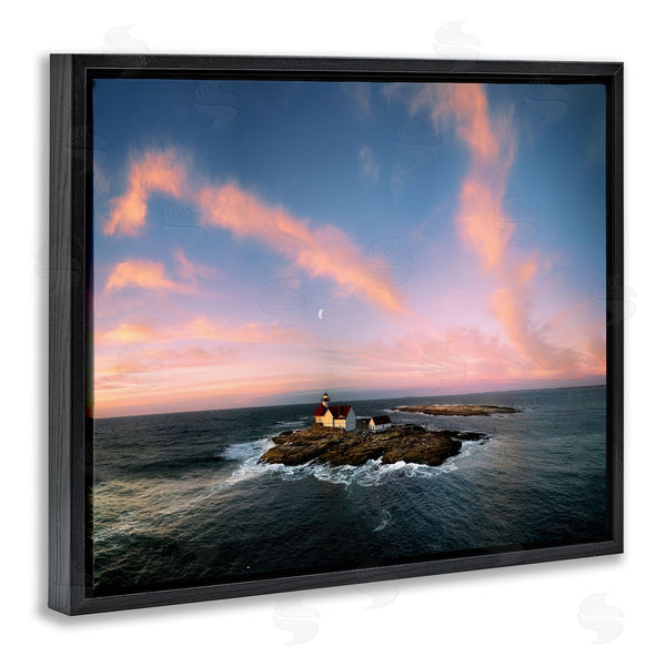 Stupell Industries Rick Berk | Coastal Island Moon Overhead Wall Art