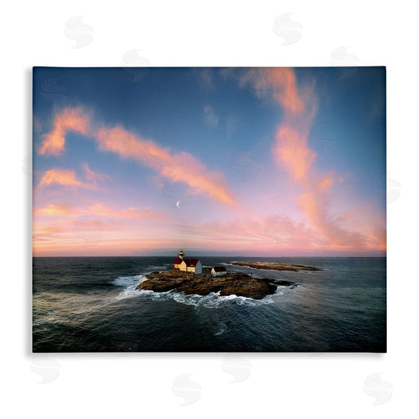 stupell industries Rick Berk | Coastal Island Moon Overhead Wall Art