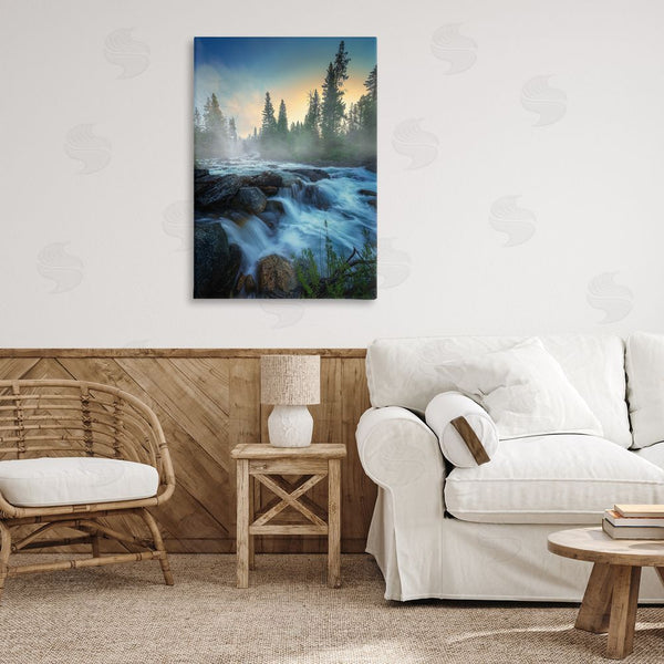 Stupell Industries Rick Berk | Fog Over Rushing Water Wall Art